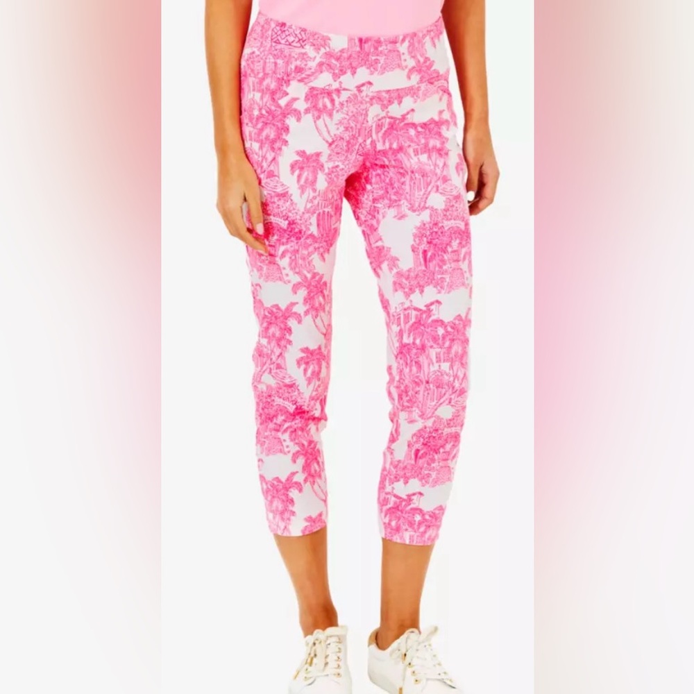 NWT Lilly Pulitzer Palm Beach Toile 14 Cropped Corso Pant Valentine